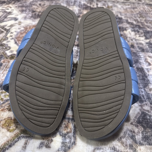 Vionic Blue Padded Slide Sandals - Picture 3 of 4